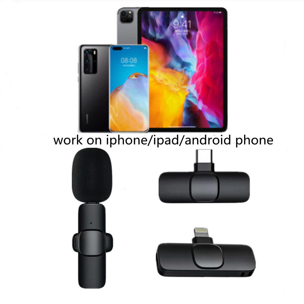 Microphone lavalier sans fil pour iPhone et Android