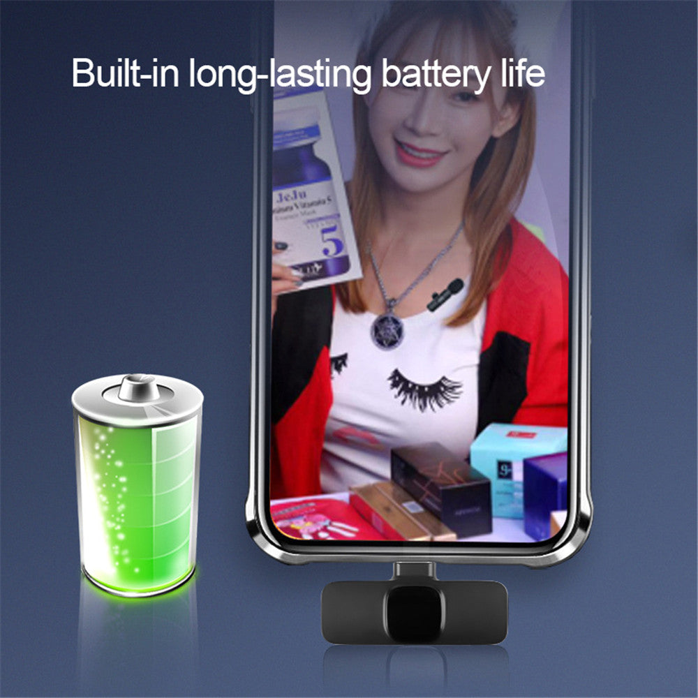 Microphone lavalier sans fil pour iPhone et Android