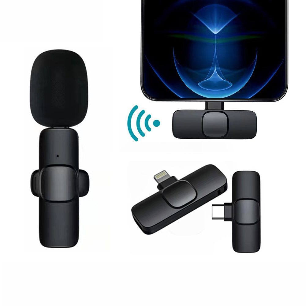 Microphone lavalier sans fil pour iPhone et Android