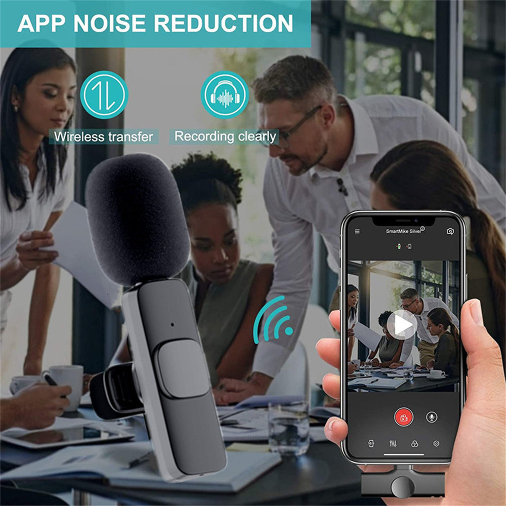 Microphone lavalier sans fil pour iPhone et Android