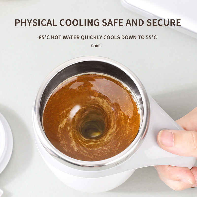 Self-Stirring Electric Coffee Mug – Rechargeable Magnetic Mixing Cup