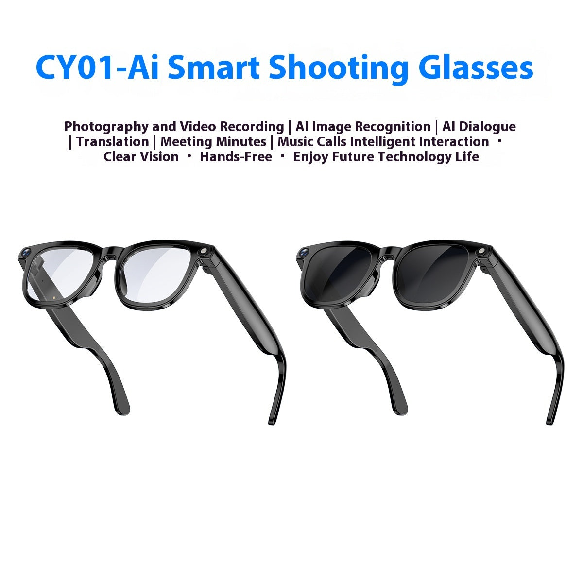 AI Smart Glasses 800W Double Lens