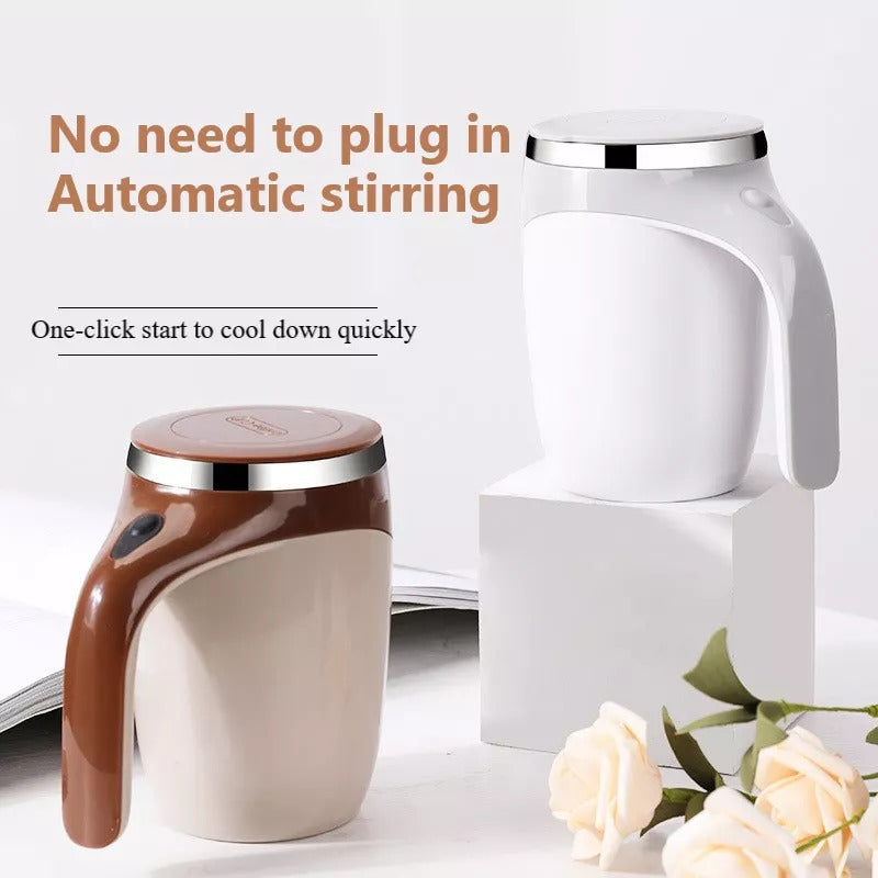 Self-Stirring Electric Coffee Mug – Rechargeable Magnetic Mixing Cup