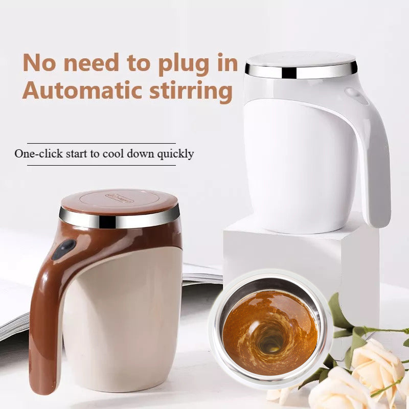 Self-Stirring Electric Coffee Mug – Rechargeable Magnetic Mixing Cup